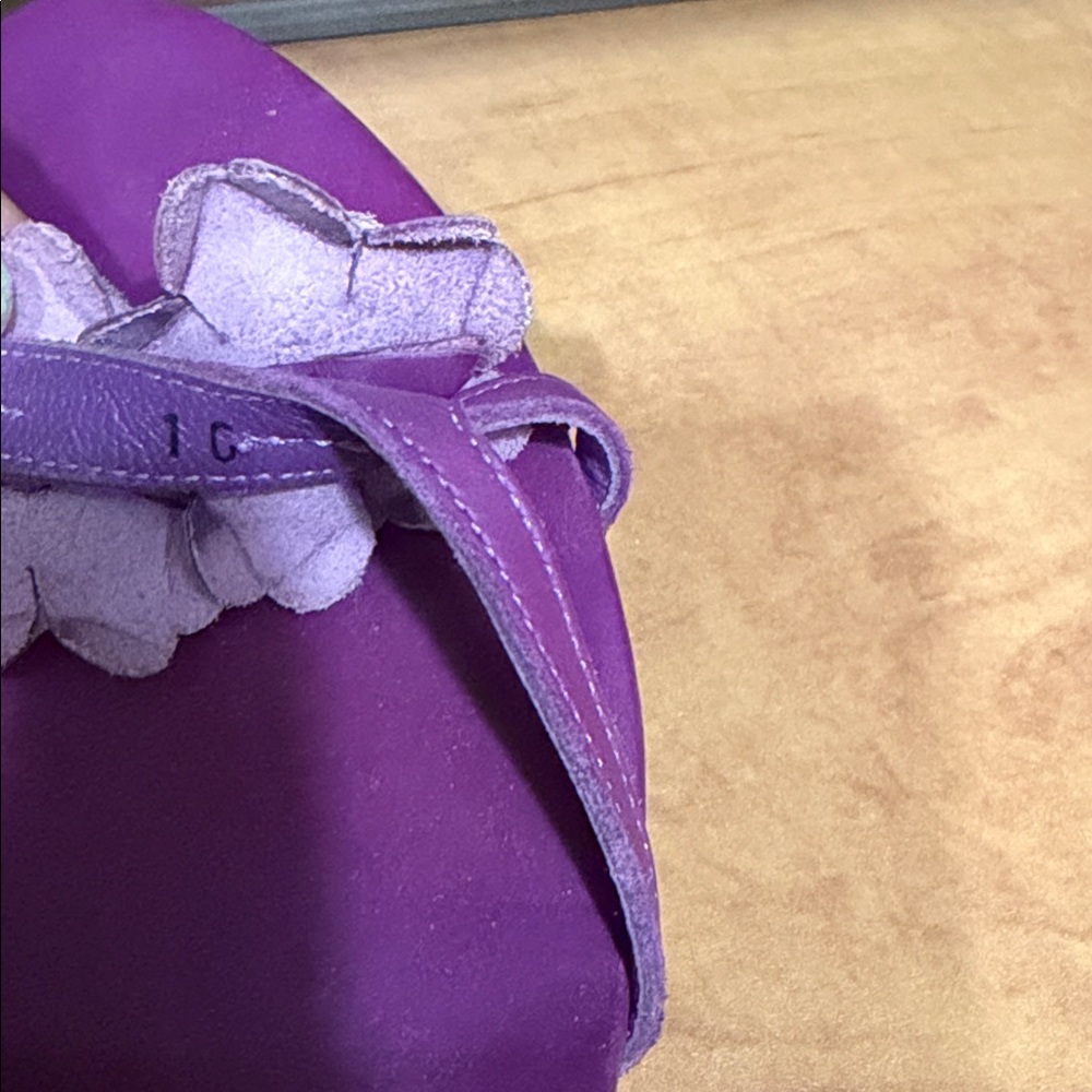 Salvatore Ferragamo vintage purple flower kitten heels size 10 - Picture 7 of 8